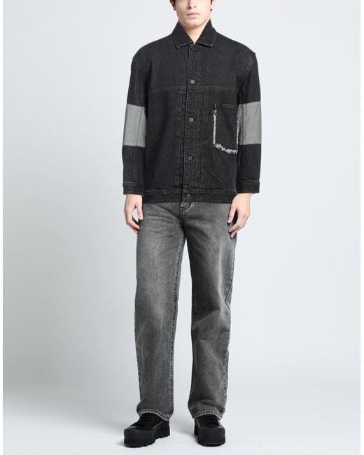 EBIT Gray Denim Outerwear for men