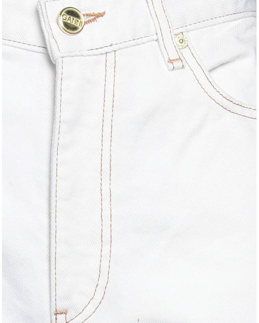 Ganni White High-rise Tapered Jeans