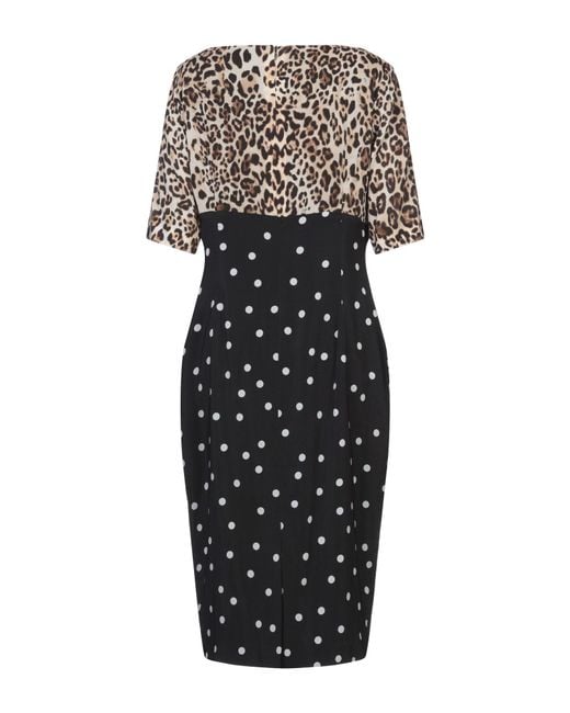 Clips Black Midi Dress