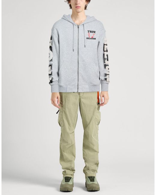 True Religion Gray Sweatshirt Cotton, Polyester for men
