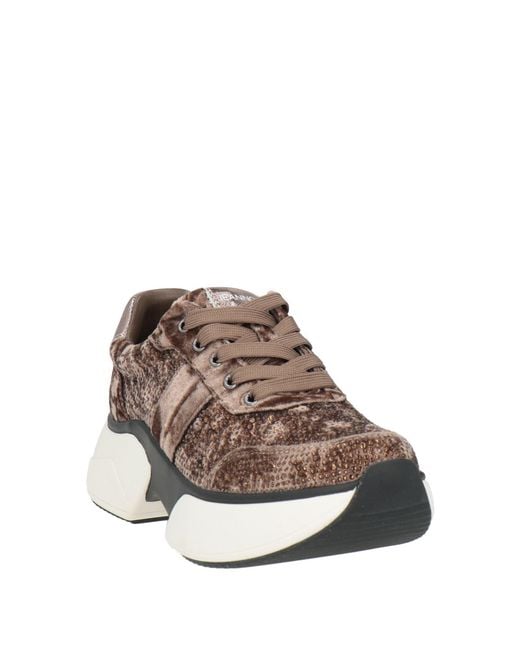 Jeannot Brown Sneakers Textile Fibers, Leather