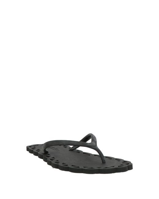 Carlotha Ray Black Thong Sandal Synthetic Material