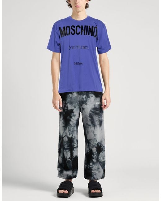 Moschino Blue Couture T-Shirt Organic Cotton for men