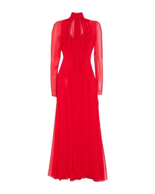 Blumarine Red Maxi Dress Polyester