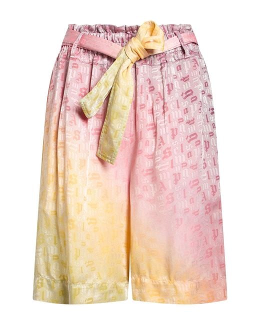 Palm Angels Pink Shorts & Bermuda Shorts Acetate, Viscose