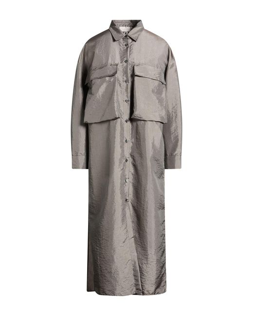 AVN Gray Midi Dress Polyamide, Polyester