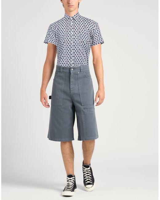 Daniele Alessandrini Blue Shirt Cotton, Elastane for men