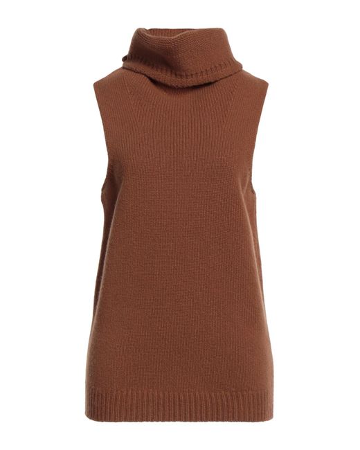 Dries Van Noten Brown Turtleneck Merino Wool, Cashmere