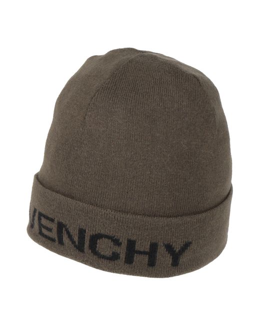 Givenchy Gray Military Hat Cotton, Cashmere