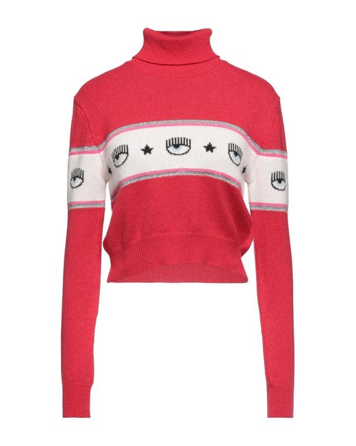 Chiara Ferragni Red Turtleneck