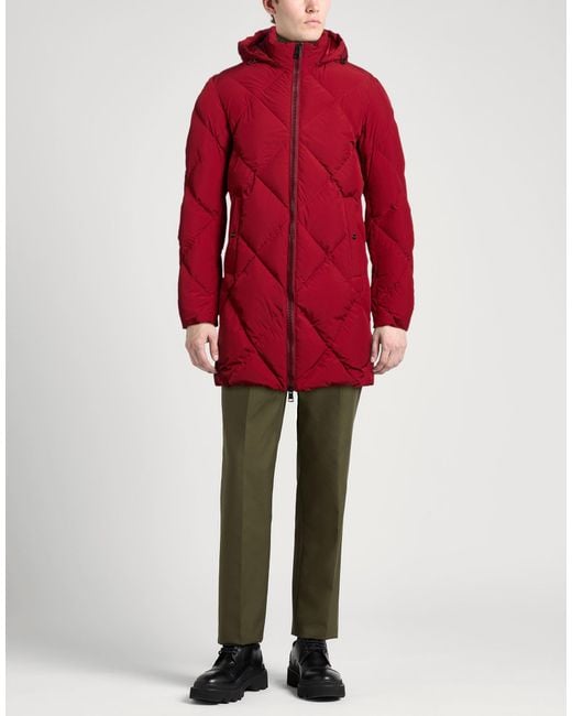 Herno Red Puffer Polyester for men