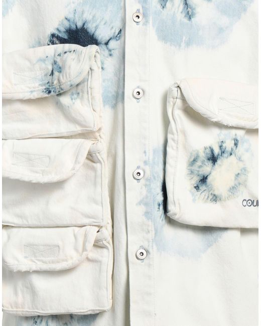 Marcelo Burlon White Denim Shirt for men