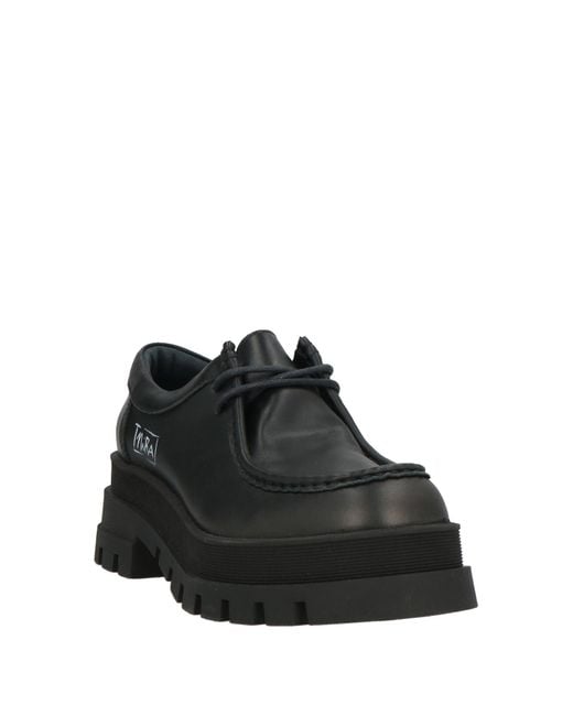 Nira Rubens Black Lace-Up Shoes Leather