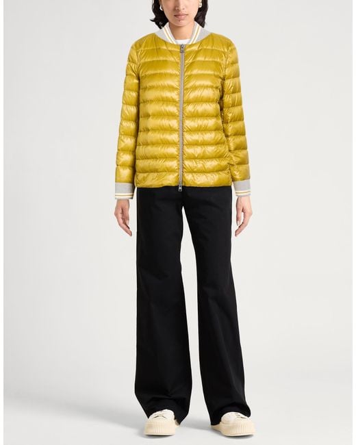 Herno Yellow Globe Puffer Polyamide, Cotton