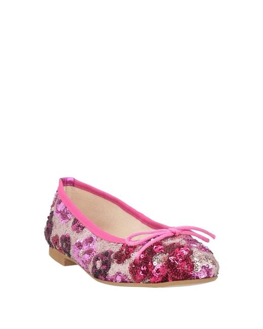 Divine Follie Pink Ballet Flats Textile Fibers