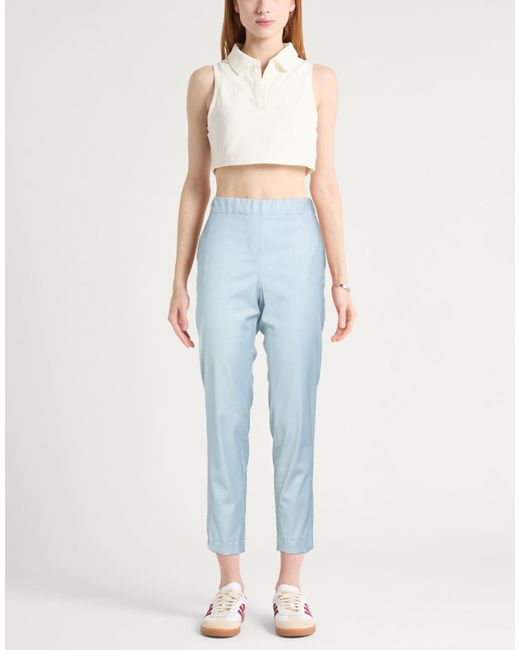 Lorena Antoniazzi Blue Light Pants Virgin Wool, Viscose, Elastane