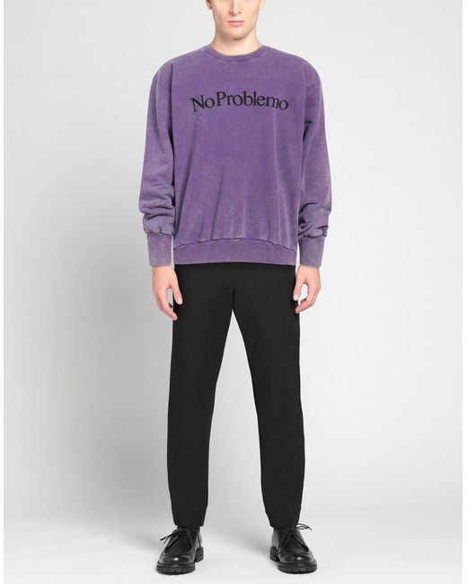 Aries Purple Sweatshirt Cotton for men