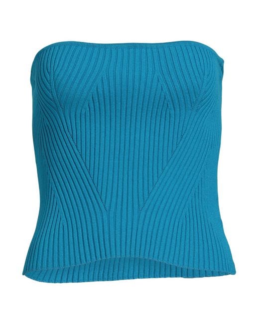 ELEONORA GOTTARDI Blue Top Viscose, Polyester