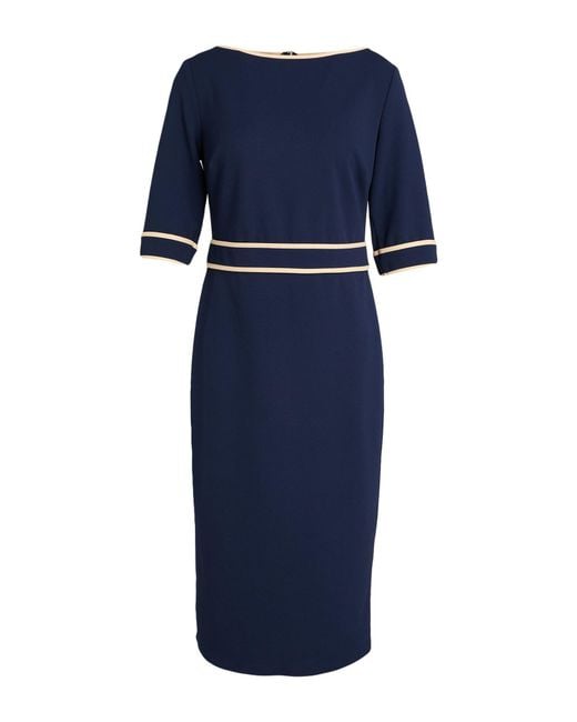 Rinascimento Blue Midi Dress Polyester, Elastane