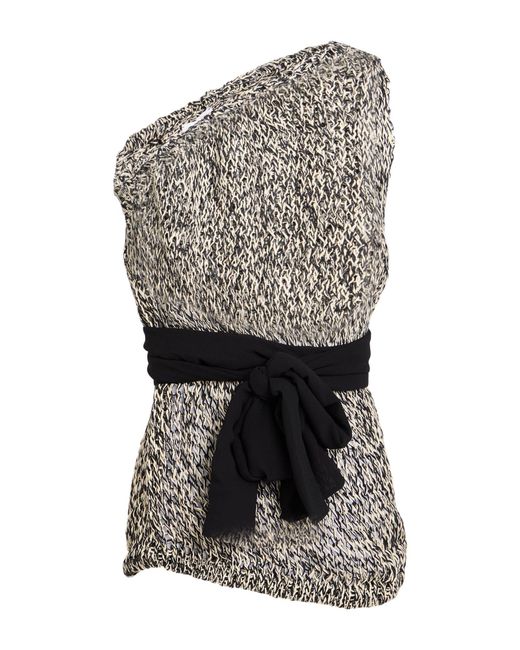 Aviu Gray Top Linen, Polyurethane, Cotton, Polyester
