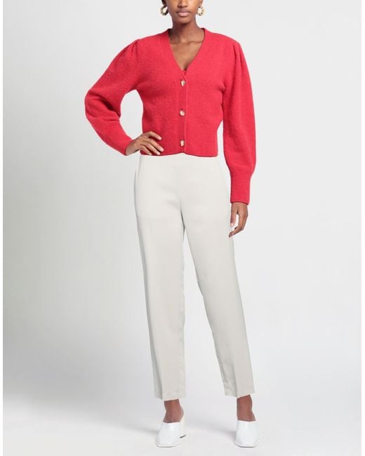 Agnona White Pants Viscose, Elastane, Cotton