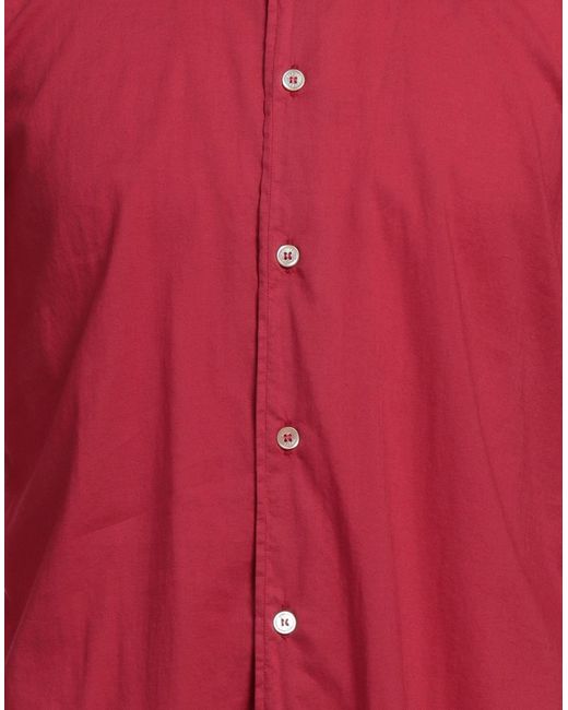 Fedeli Red Tomato Shirt Cotton, Elastane for men