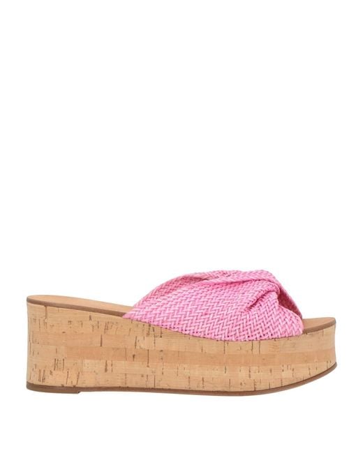 Casadei Pink Sandals Leather