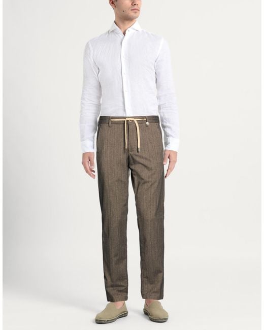 Myths Gray Pants Polyester, Viscose, Elastane for men