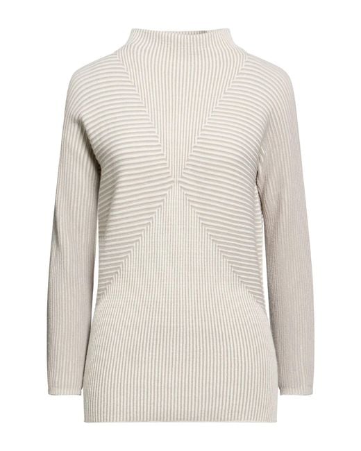 Emporio Armani White Turtleneck Polyamide, Viscose, Cashmere