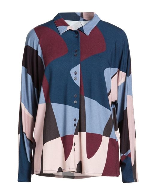 Majestic Filatures Blue Shirt Viscose, Elastane