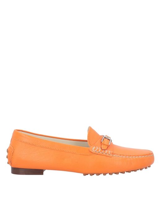 Ralph Lauren Collection Loafer in Orange | Lyst