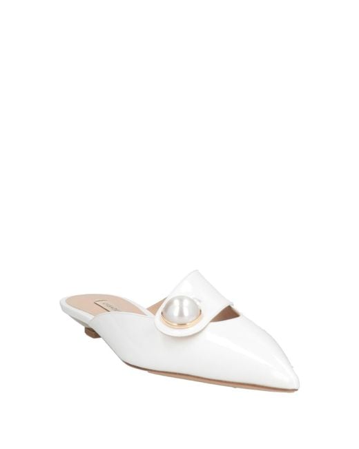 Casadei White Mules & Clogs