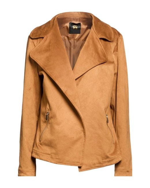 Gai Mattiolo Brown Gm Jacket Polyester, Elastane