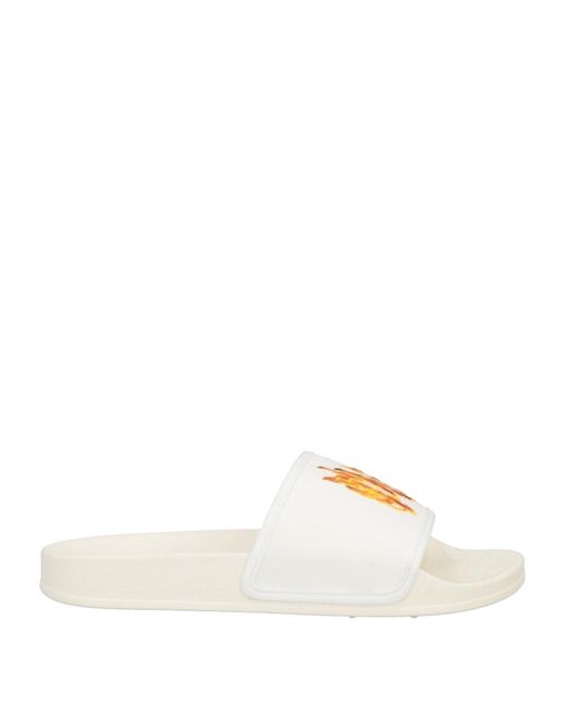 Palm Angels White Sandals Textile Fibers for men