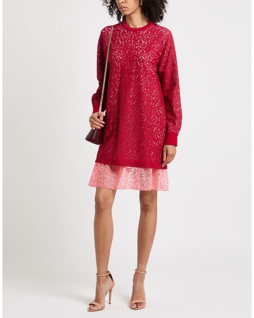 Iceberg Red Mini Dress Cotton, Polyamide, Polyester, Elastane