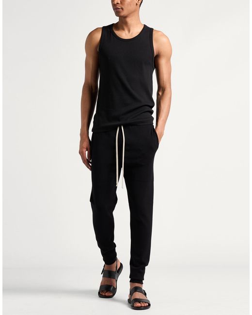 Rick Owens Black Pants Viscose, Polyester, Polyamide, Elastane for men