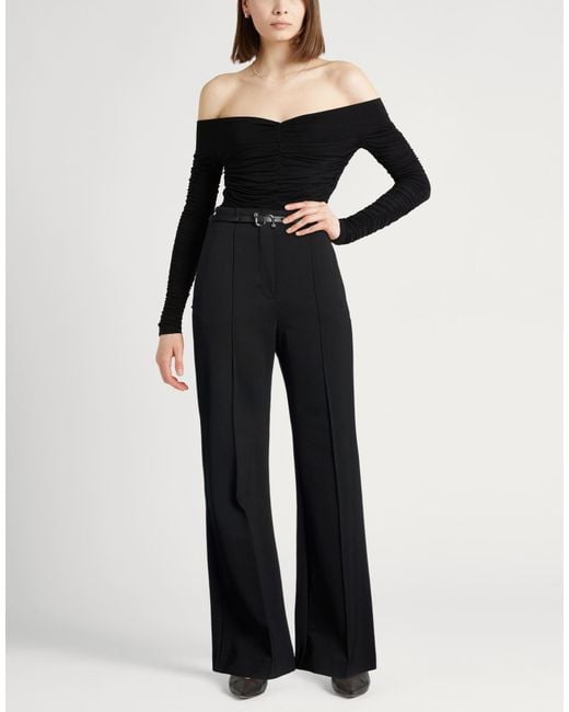 Sportmax Black Pants Viscose, Polyamide, Elastane