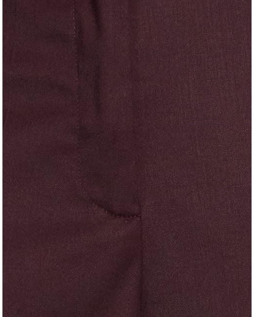 Caractere Purple Pants Polyester, Wool, Viscose, Elastane
