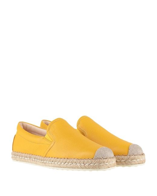 Tod's Yellow Espadrilles Leather