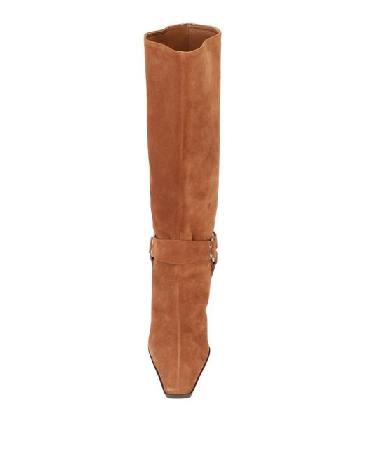 Sergio Rossi Brown Camel Boot Leather