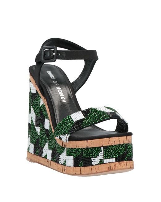 HAUS OF HONEY Green Sandale