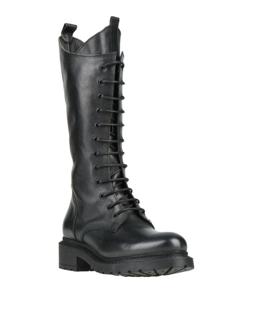 METISSE Black Boot Leather