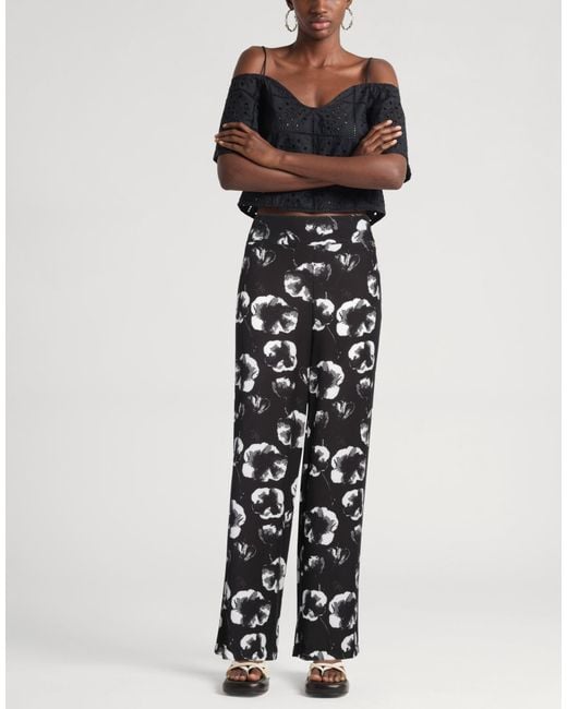Yes Zee Black Pants Polyester, Elastane