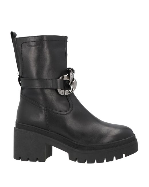 Tamaris Black Ankle Boots Leather