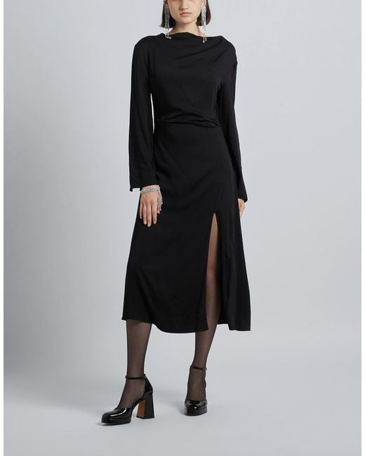 8 by YOOX Black Midi Dress
