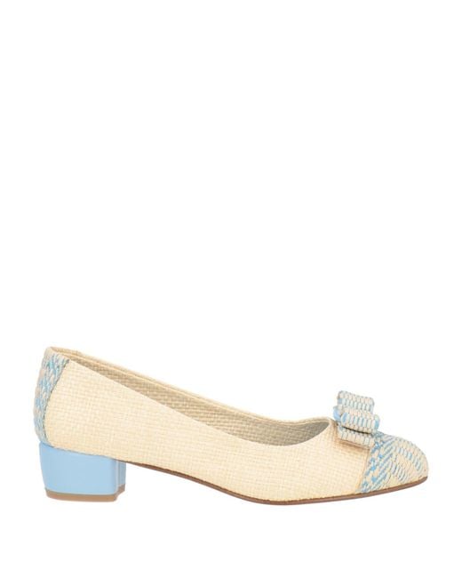 Ferragamo Natural Pumps Textile Fibers