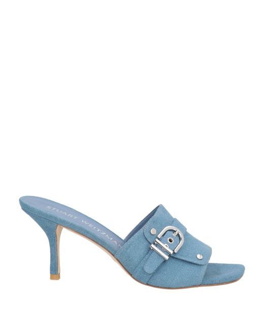 Stuart Weitzman Blue Sandals Textile Fibers