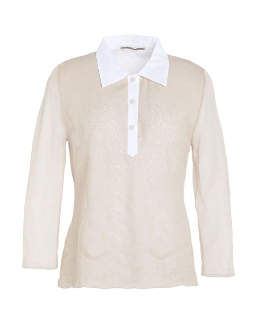 Ermanno Scervino White Sand Sweater Cotton, Polyamide, Linen