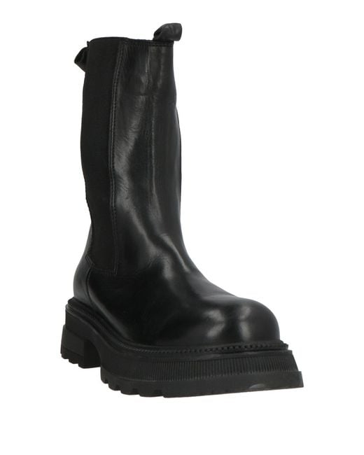 Inuovo Black Ankle Boots Leather