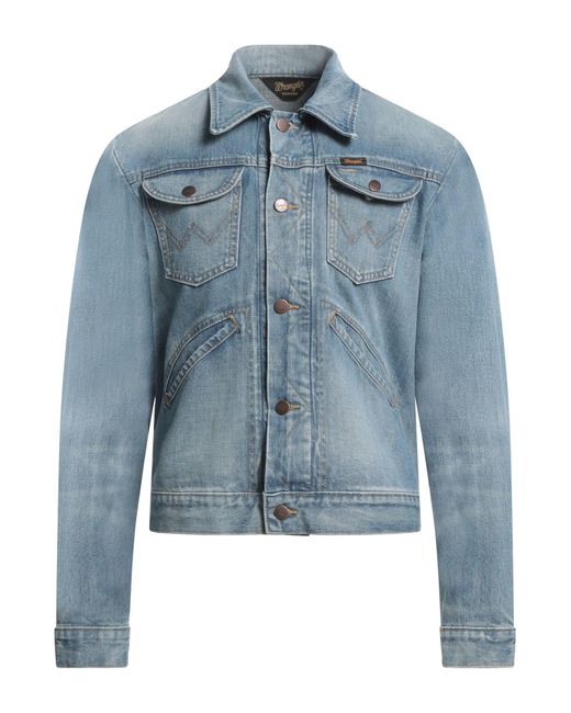 SANDRO X WRANGLER Blue Denim Outerwear for men